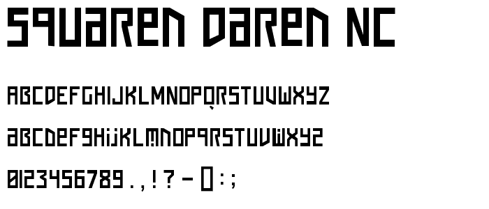 Squaren Daren NC font